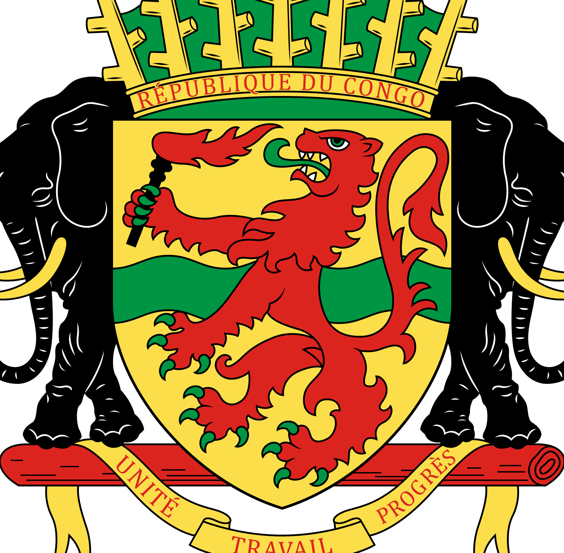 ¿Es pecado tener relaciones sexuales fuera del matrimonio según la Biblia? Escudo heráldico con león rampante rojo, franja verde y elefantes negros.