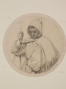 Hooded figure in a circular graphite study holding a hammer and a chained book, What the Bible Really Says About Trust: Surprising Insights.
